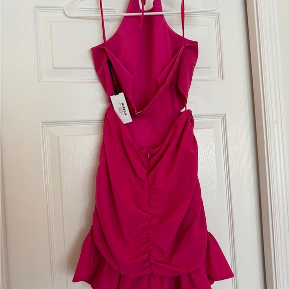 ARIANE PLEATED HALTER MINI DRESS - Picture 4 of 5